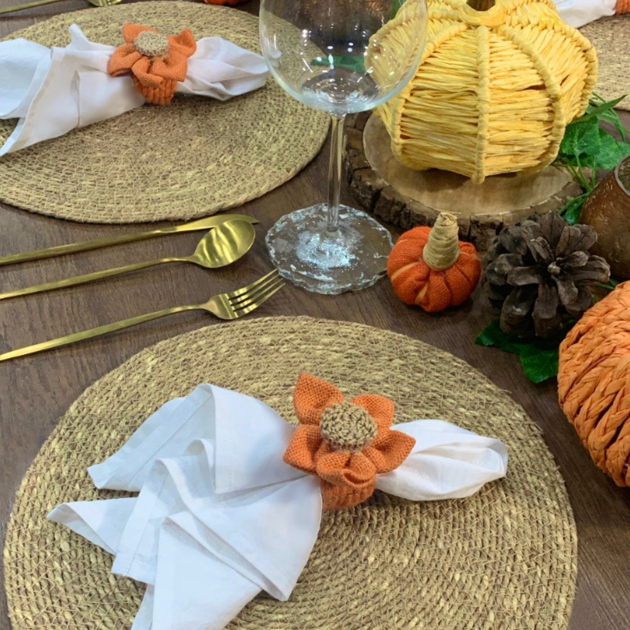 Thanksgiving Jute Table Setting - Natural & Orange