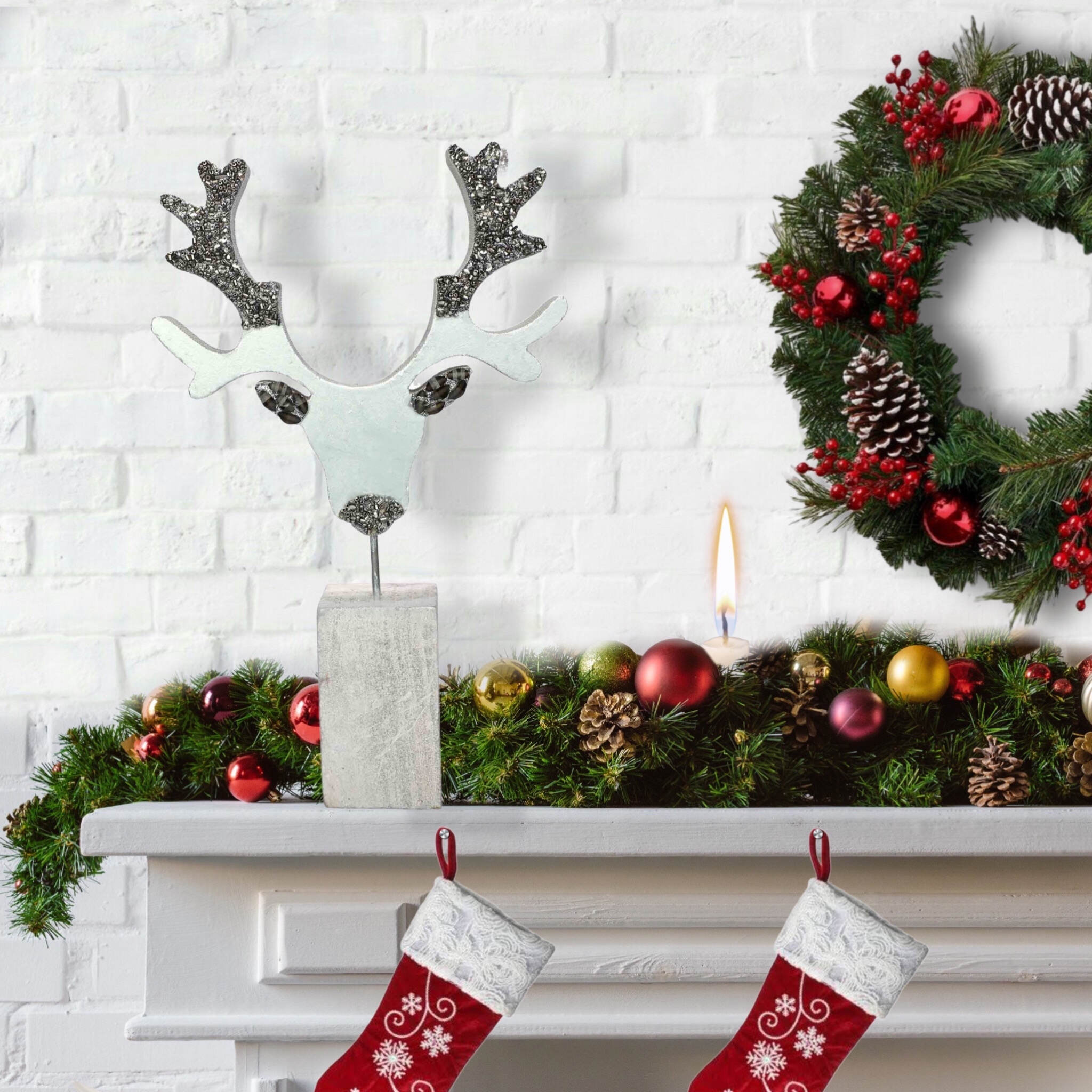 Winter Table Decor in Silver